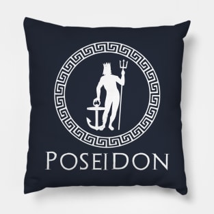 Ancient Greek Mythology Poseidon God Of Sea And Sailors Pillow