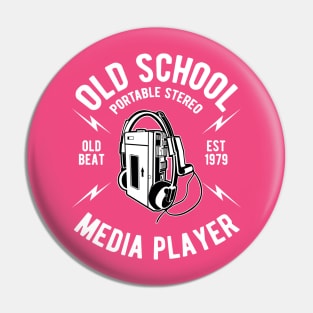 Old School Media Player Pin