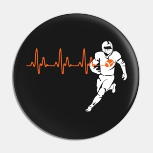 Heartbeat Football Pin