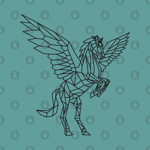 Low Poly Origami Pegasus by shaldesign