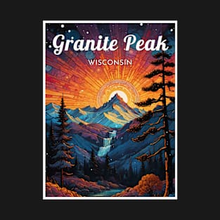 Granite Peak Wisconsin usa ski T-Shirt