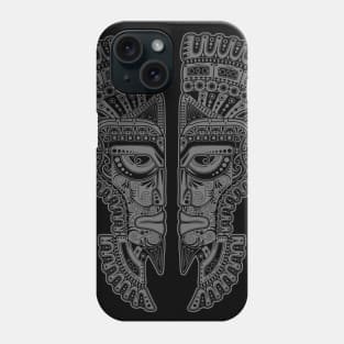 Dark Mayan Twins Mask Illusion Phone Case