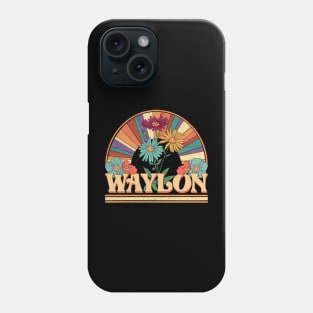 Waylon Flowers Name Personalized Gifts Retro Style Phone Case