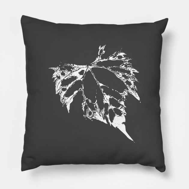 White Leaf Pillow by mynaito