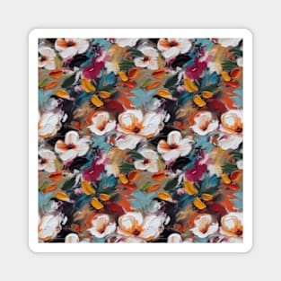 Abstract Floral Pattern Design Oil Painting Magnet