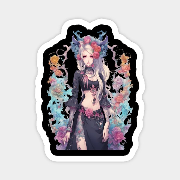Dark Heart of an Emo Goth Anime and Despair Magnet by animegirlnft