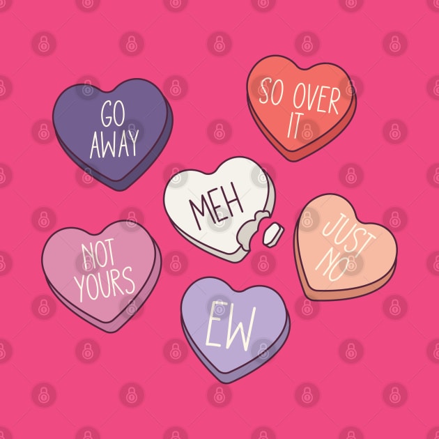 Anti Valentine's Day Conversation Hearts by Erin Decker Creative