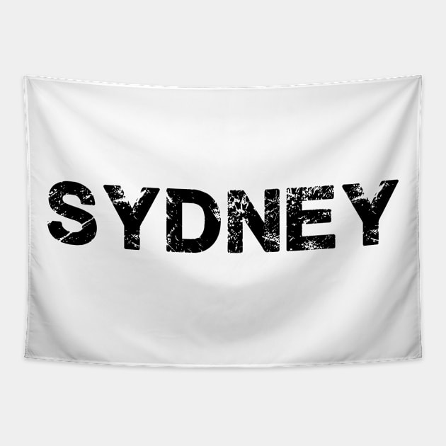 Sydney // Typography Design Retro Style Tapestry by OlasyMasy