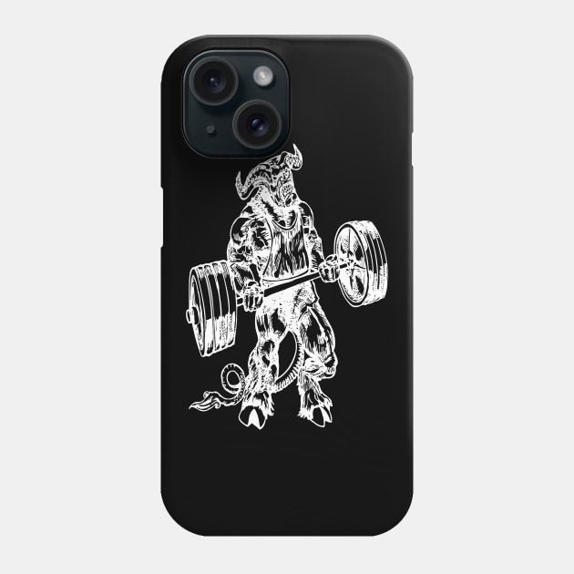 SEEMBO Devil Weight Lifting Barbell Fitness Gym Lift Workout Phone Case by SEEMBO