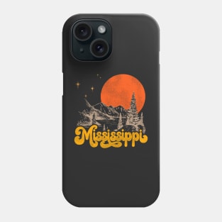 Vintage State of Mississippi Mid Century Distressed Aesthetic Phone Case