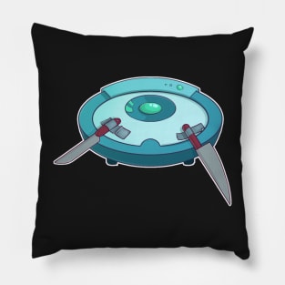 Beloved Stabby the Space Roomba Pillow