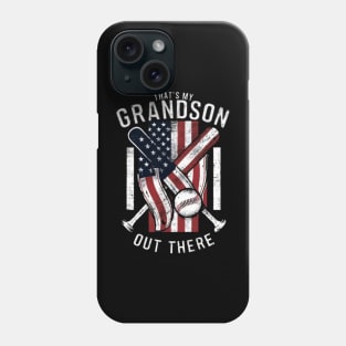 That's My Grandson Out There Baseball and Softball Grandma Gift Phone Case