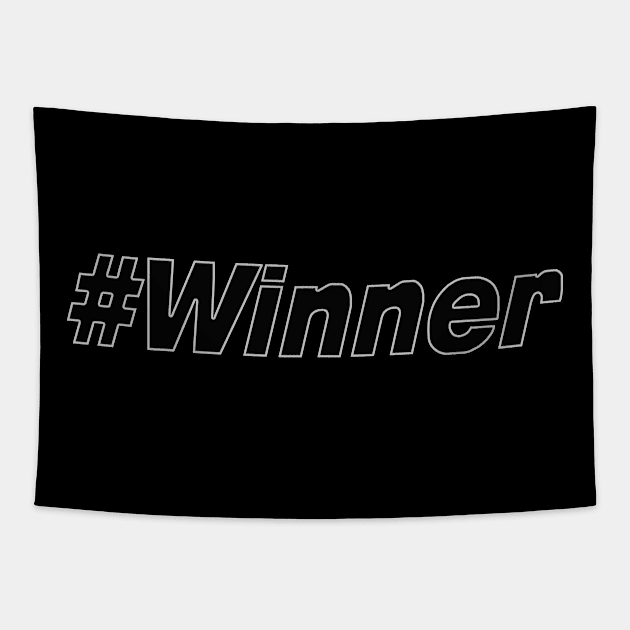 Hashtag Winner Tapestry by artbydesign