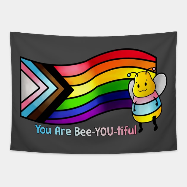 You Are Bee-YOU-tiful T-Shirt - Trans Version Tapestry by Crossed Wires