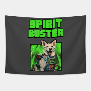 Spirit Buster Dog Spooky Ghost Who You Gonna Call Tapestry