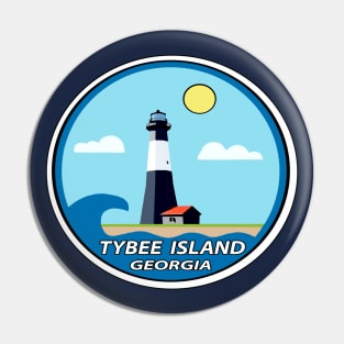 Tybee Island Georgia Lighthouse With Sun Pin