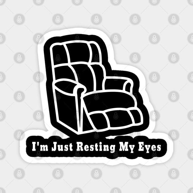 I'm Just Resting My Eyes Funny Vintage Dad Grandpa Gifts Magnet by ZimBom Designer