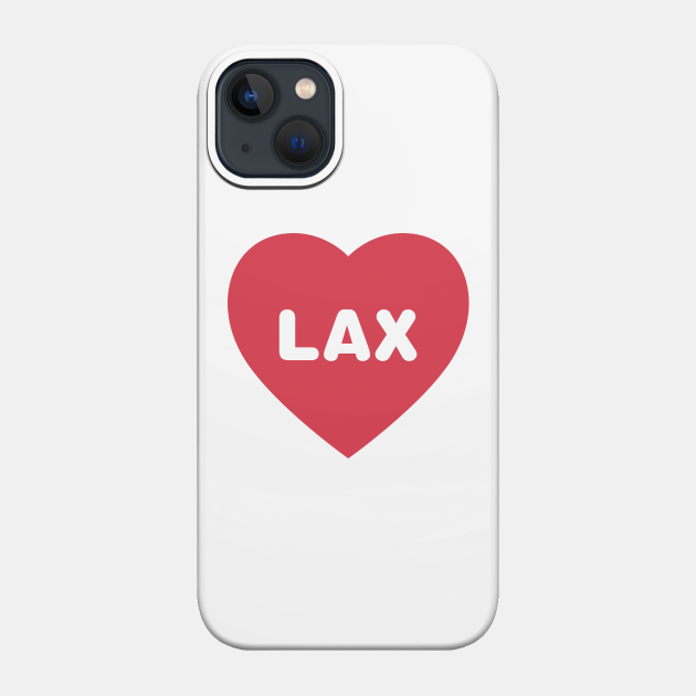 LAX (Los Angeles Airport) California Bold Red Heart - Lax - Phone Case
