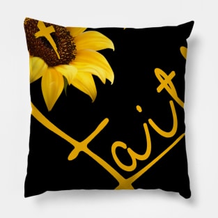 Sunflower Faith Heart Costume Gift Pillow