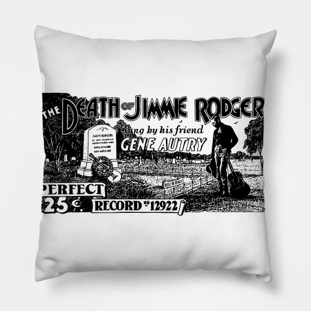 Jimmie Rodgers Pillow by TheCosmicTradingPost