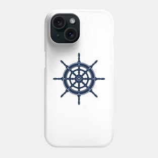 Nautical rudder / Navy blue Phone Case