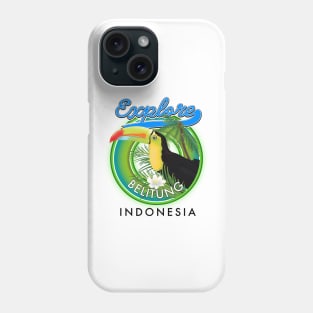 explore Belitung island Belitung travel logo Phone Case