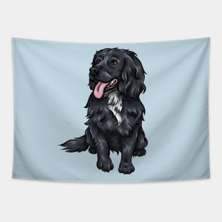 Cute Black Cocker Spaniel Dog Tapestry