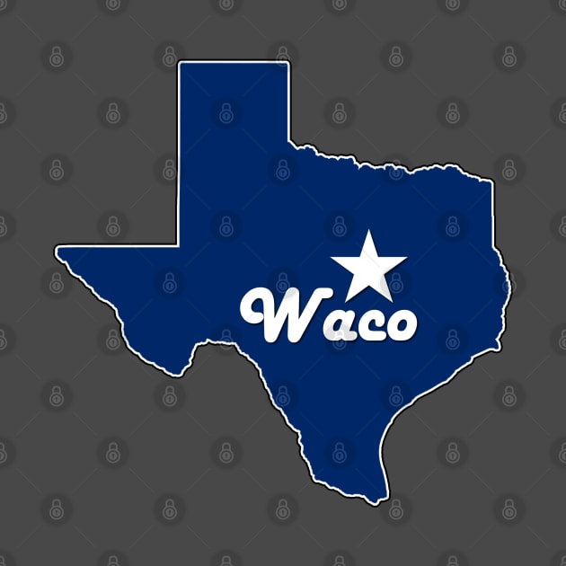 Waco Texas Navy Blue Lone Star State Map Texan by Sports Stars ⭐⭐⭐⭐⭐