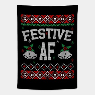 Festive AF ugly sweater Tapestry