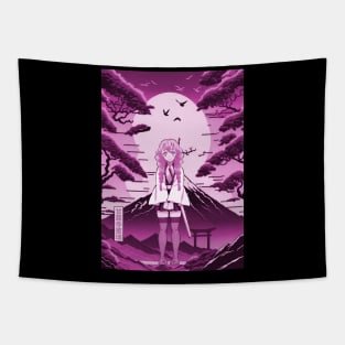 Purple kanroji japan style Tapestry