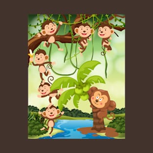 Silly Monkeys in the Jungle T-Shirt