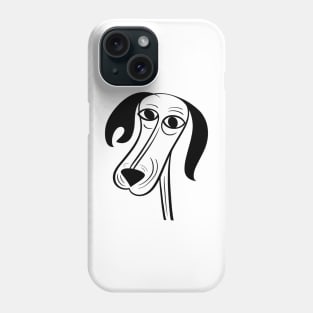 Curious Canine: Captivating Minimalist Dog Line Art Phone Case