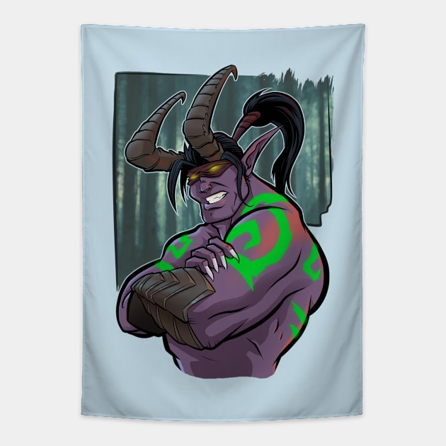 Illidan Tapestry by jpowersart