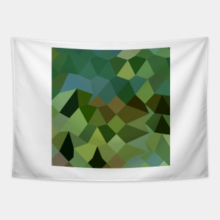 Dark Spring Green Abstract Low Polygon Background Tapestry