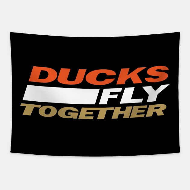 Ducks Fly Together Tapestry by J31Designs