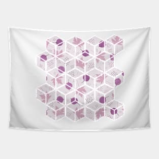 Delicate Leaves Pattern Pink Lilac Tapestry