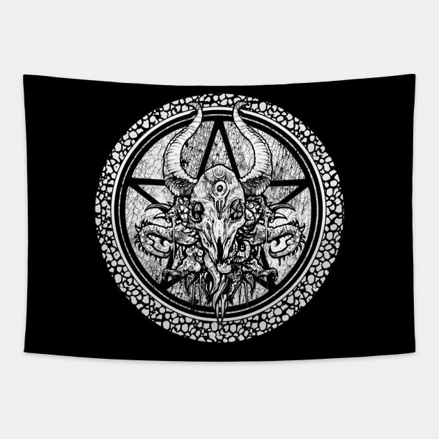 Occult Pentagram Faust Portal Being Necromancer Cthulu Tapestry by Esoteric Origins