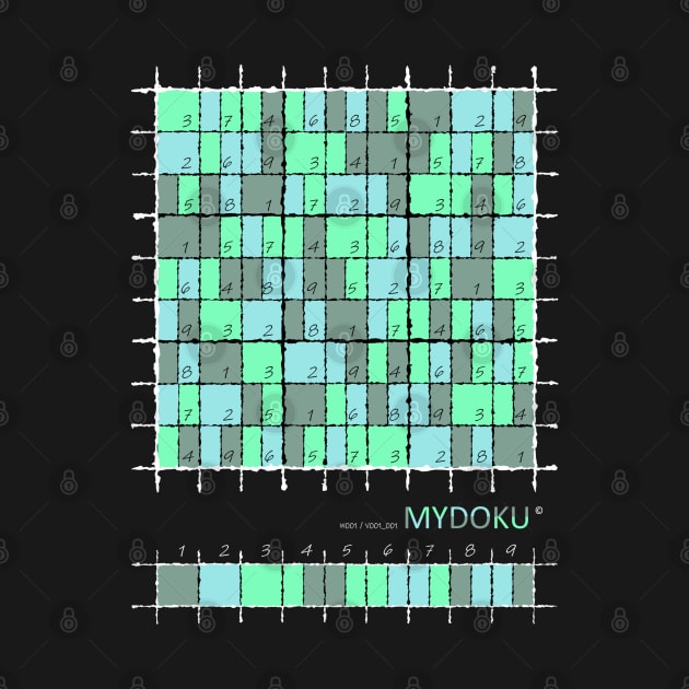 Mydoku_W001_V001_001_F: Sudoku, Sudoku coloring, logic, logic puzzle, holiday puzzle, fun, away from screen by Mydoku