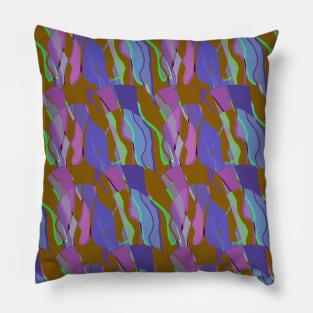 Contemporary Retro Abstract Blue Surface Pattern - Hall of Mirrors Pillow