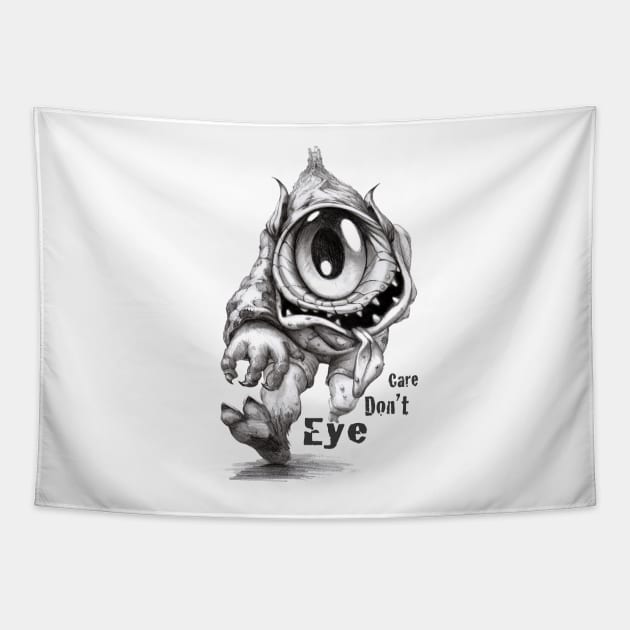 Eye Don't Care Tapestry by Lefrog