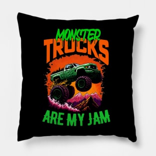 Monster Truck are my Jam Funny Pillow