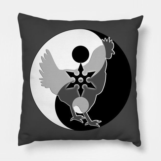 Ninja Hen Pillow by JoanNinjaHen