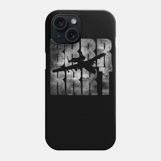 A10 Warthog BRRRT - Distressed Phone Case by 461VeteranClothingCo