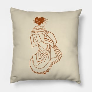 lady cartoon art Pillow