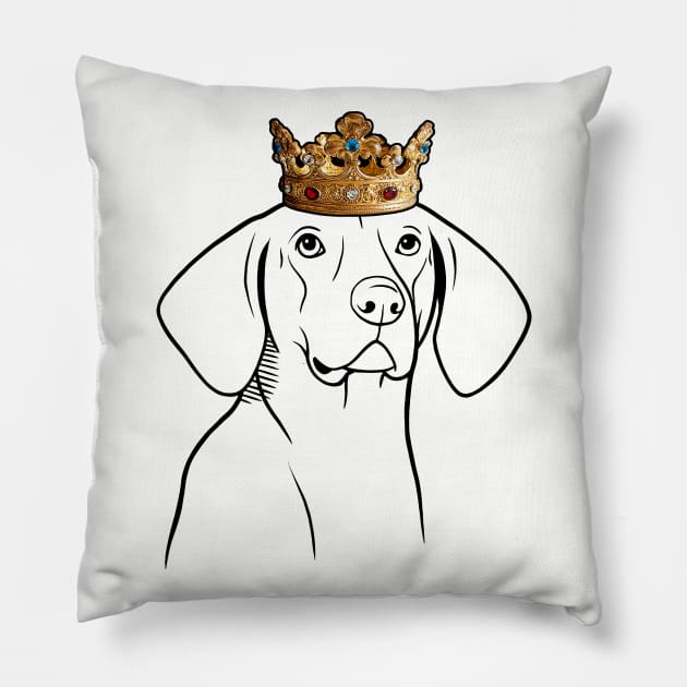 Treeing Walker Coonhound Dog King Queen Wearing Crown Pillow by millersye