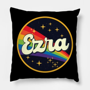 Ezra // Rainbow In Space Vintage Style Pillow