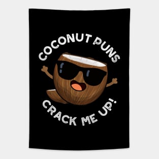 Coconut Puns Crack Me Up Cute Fruit Pun Tapestry