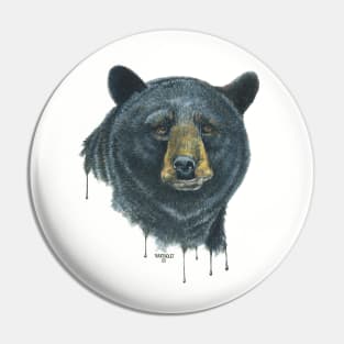 Black Bear Portrait Pin