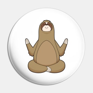 Sloth Yoga Meditation Pin