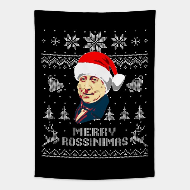 Gioachino Rossini Funny Christmas Tapestry by Nerd_art